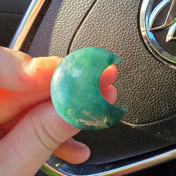 Moss Agate Crystal Car Vent Clip - Picture 6 of 6